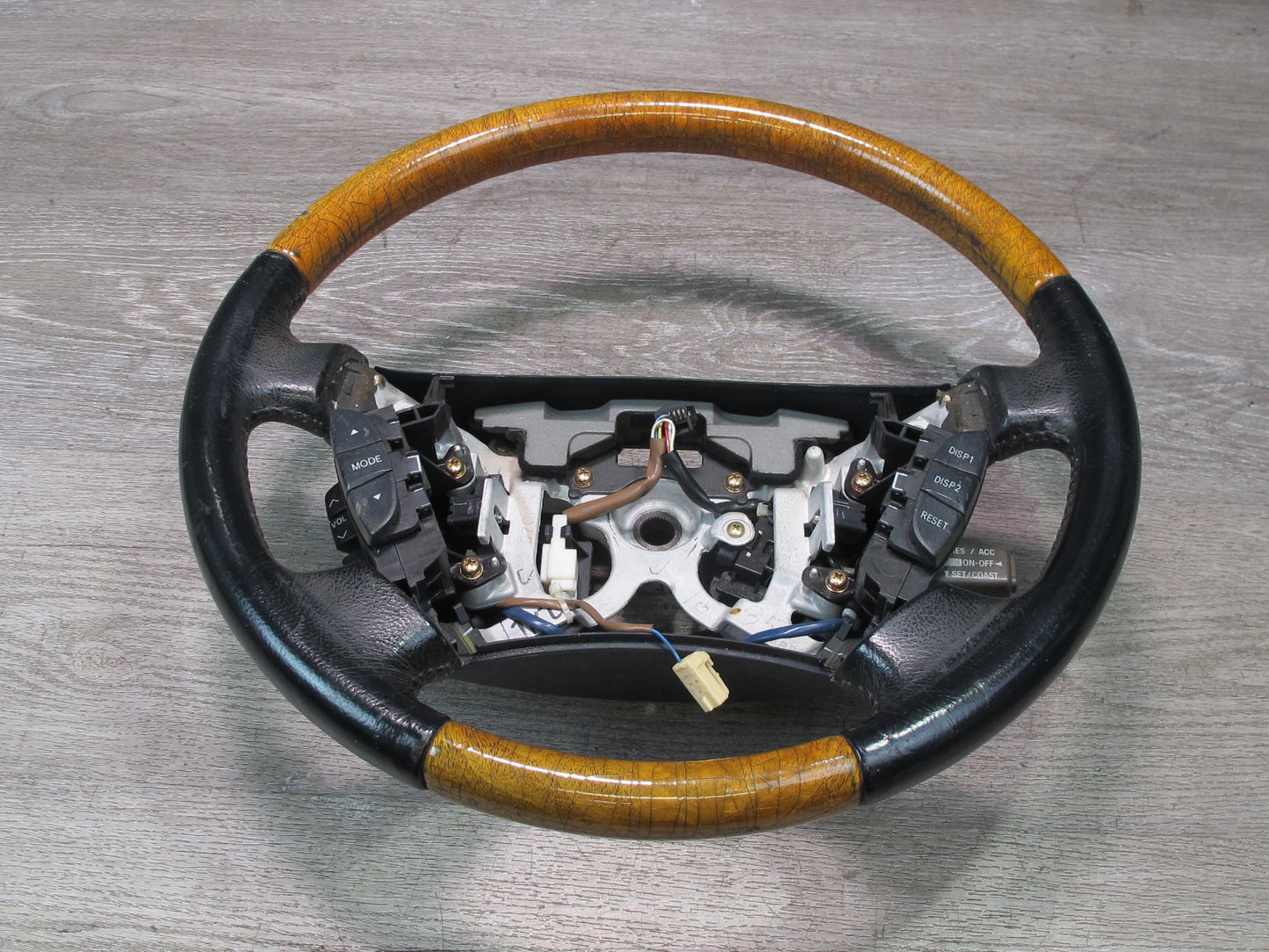 04-06 Lexus UCF30L LS430 Leather Wood Steering w Switches Black OEM