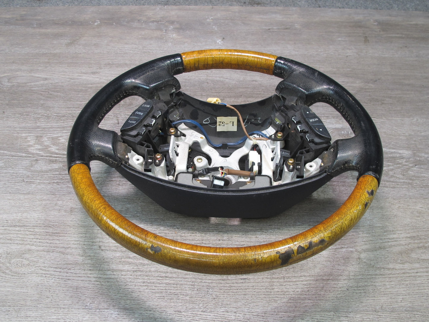 04-06 Lexus UCF30L LS430 Leather Wood Steering w Switches Black OEM