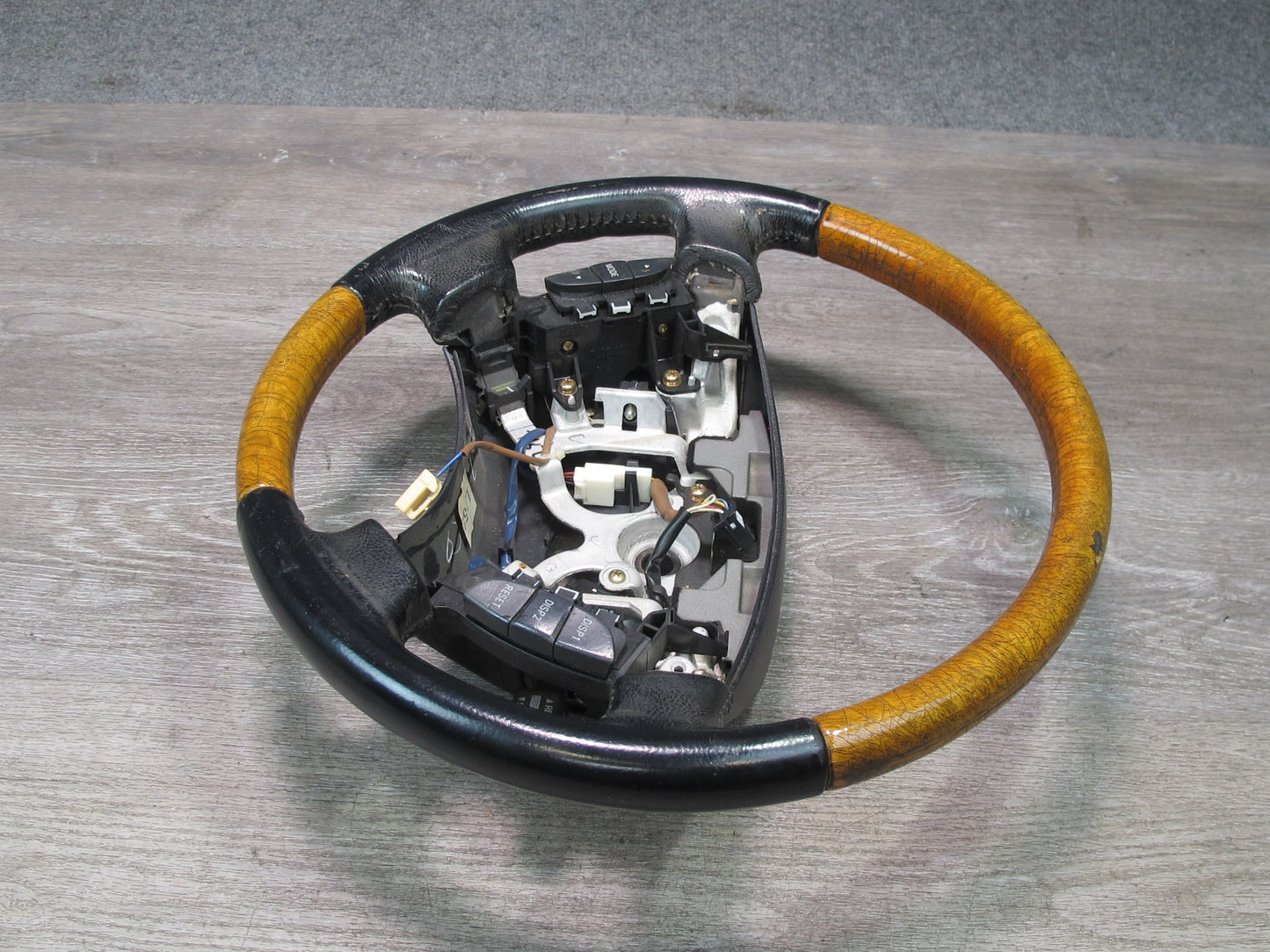 04-06 Lexus UCF30L LS430 Leather Wood Steering w Switches Black OEM