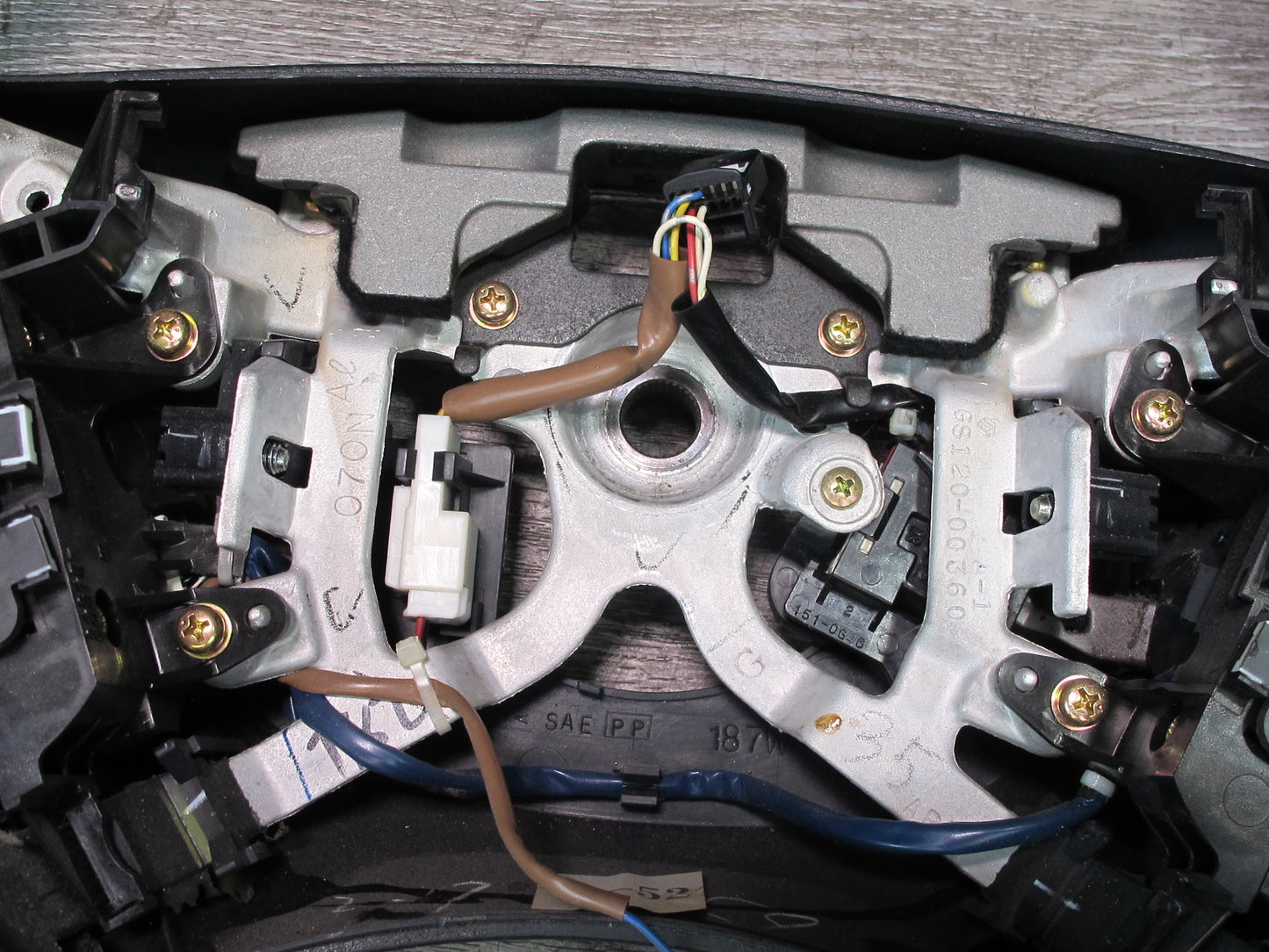 04-06 Lexus UCF30L LS430 Leather Wood Steering w Switches Black OEM