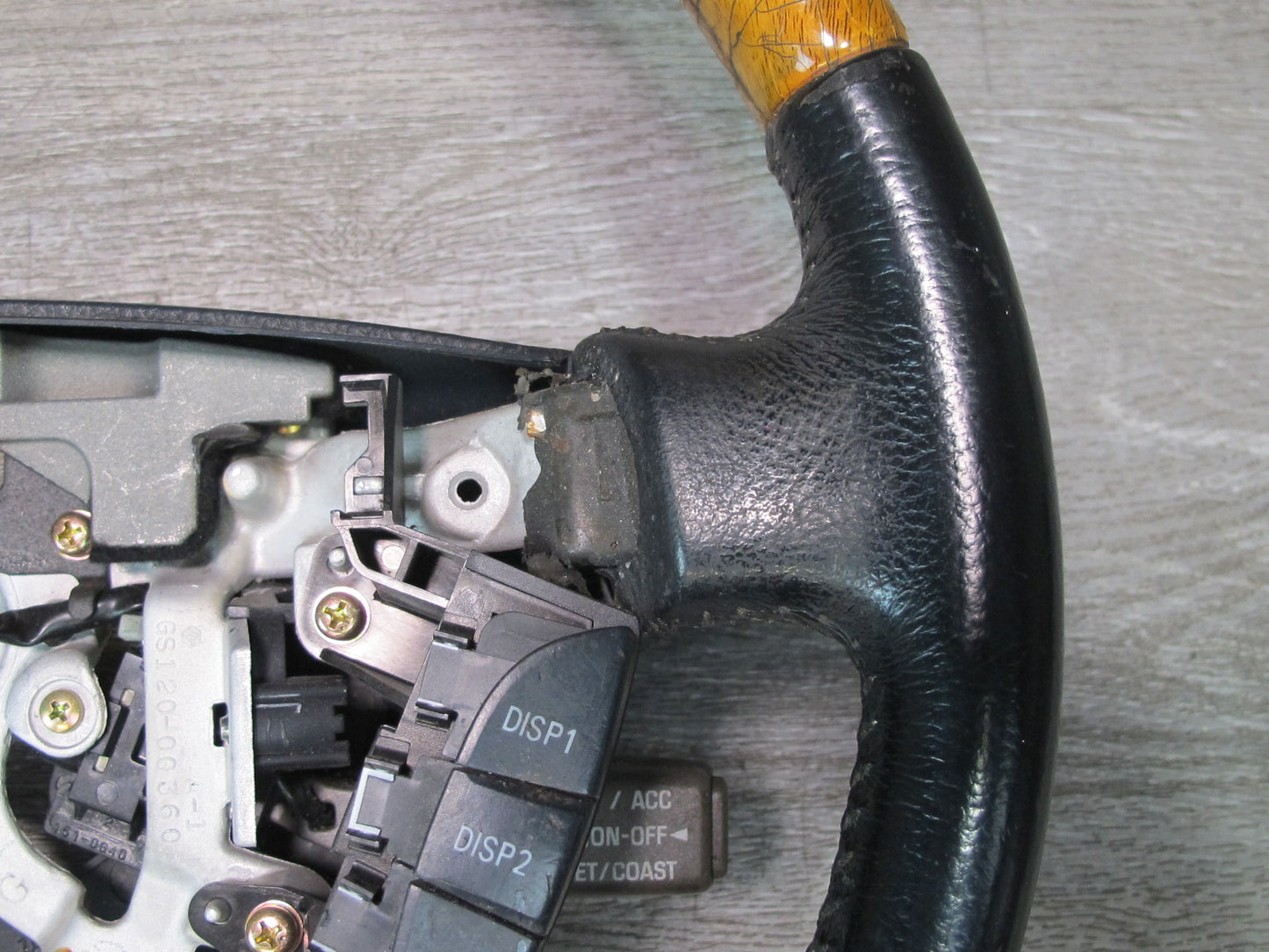 04-06 Lexus UCF30L LS430 Leather Wood Steering w Switches Black OEM