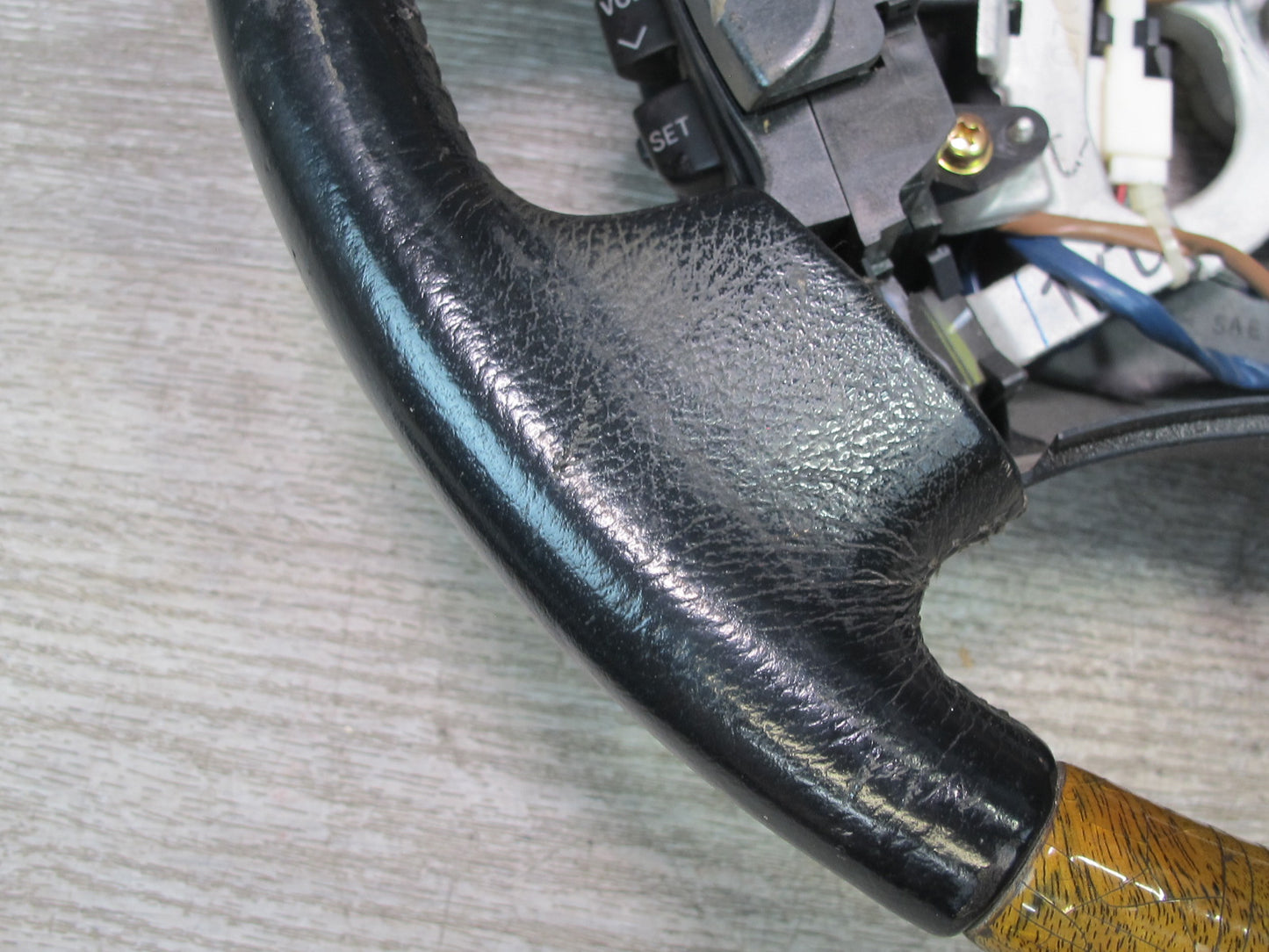 04-06 Lexus UCF30L LS430 Leather Wood Steering w Switches Black OEM
