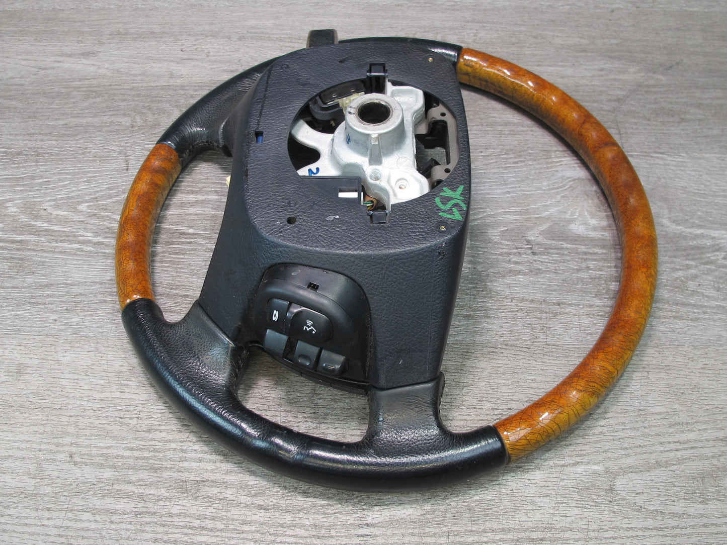 04-06 Lexus UCF30L LS430 Leather Wood Steering w Switches Black OEM