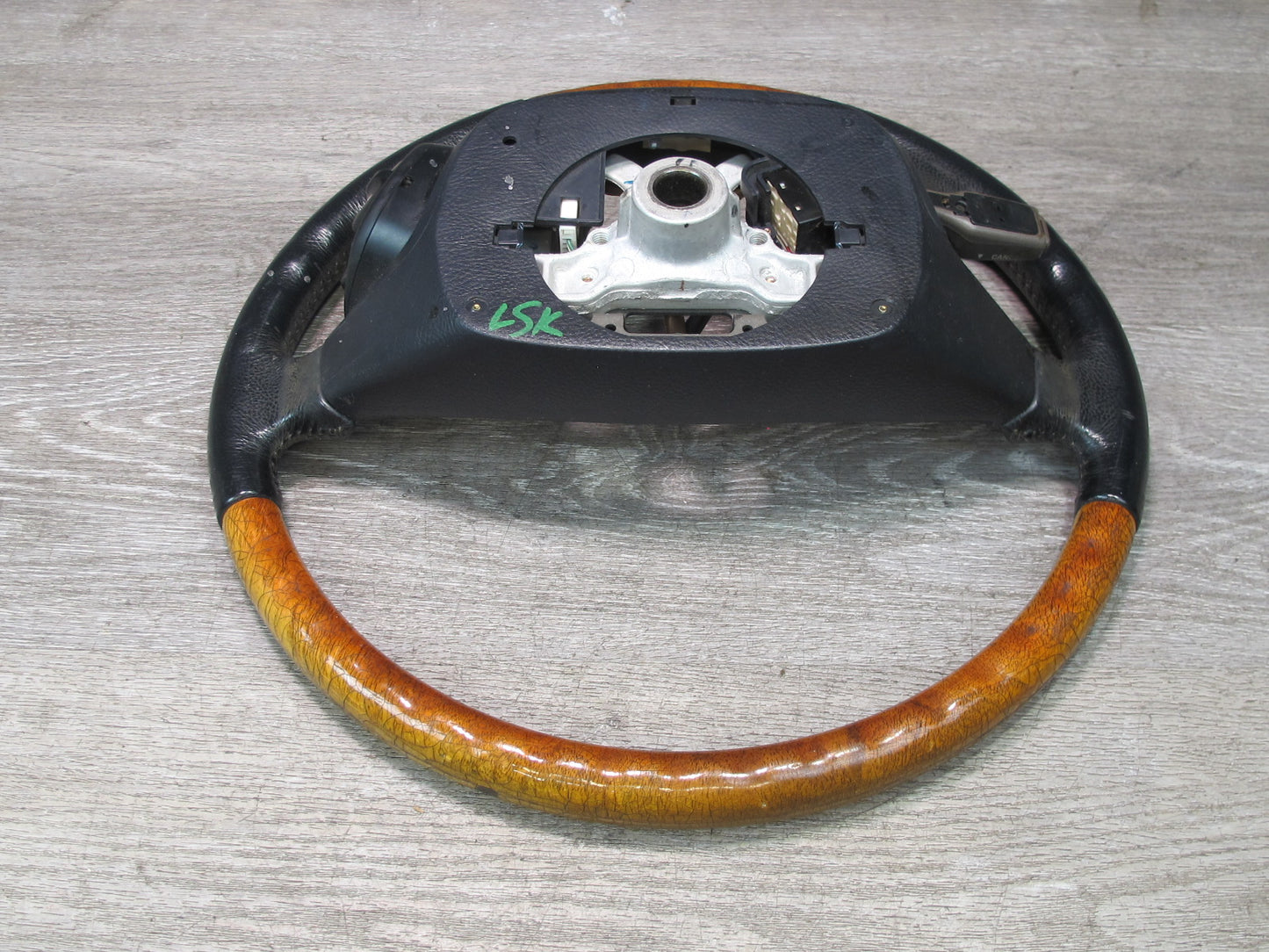 04-06 Lexus UCF30L LS430 Leather Wood Steering w Switches Black OEM