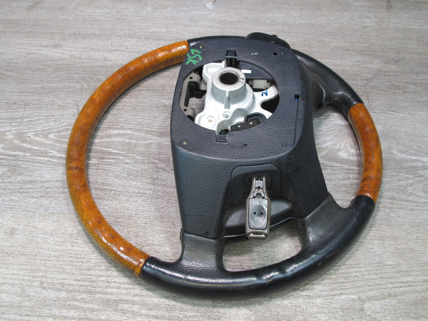 04-06 Lexus UCF30L LS430 Leather Wood Steering w Switches Black OEM