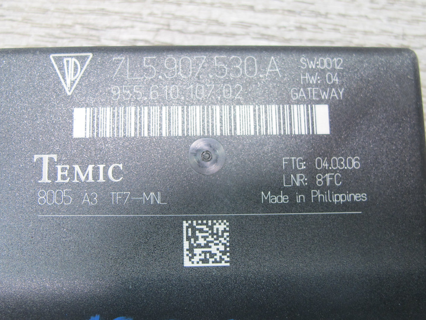 2003-2010 Porsche Cayenne 955 Gateway Computer Control Module 7L5907530A