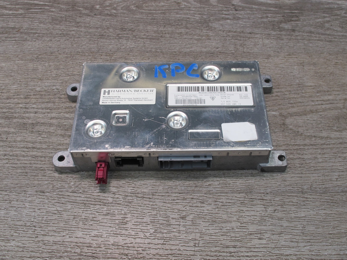 2003-2006 Porsche Cayenne 955 Telephone Control Module 7L5035729A