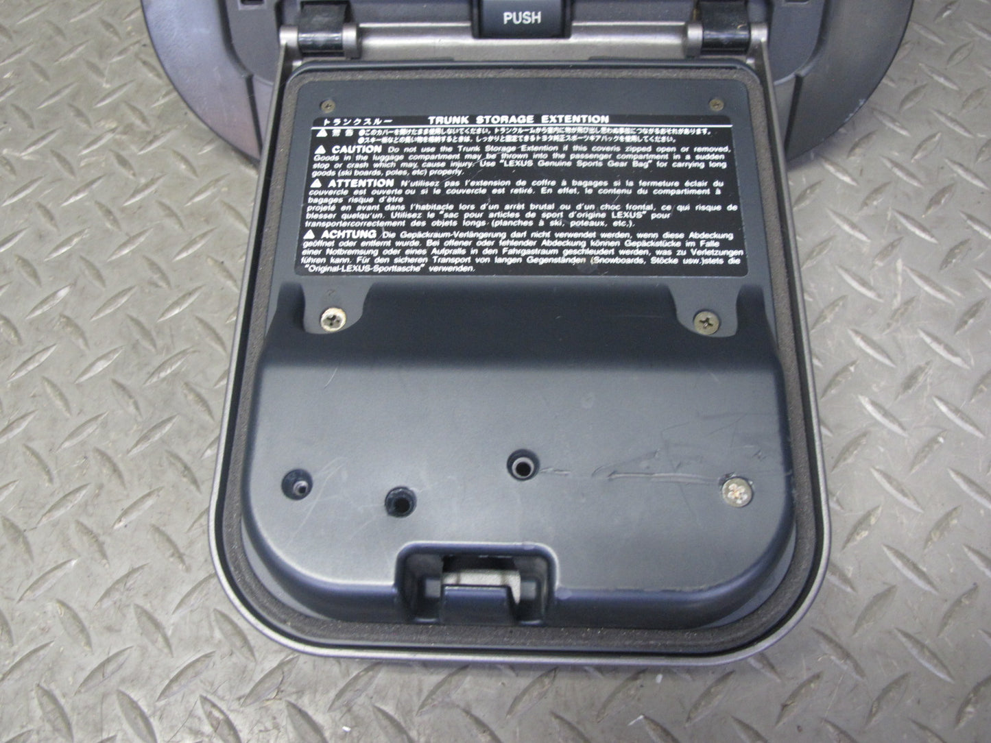 04-06 Lexus UCF30L LS430 Rear Seat Partition Trunk Storage Extension OEM