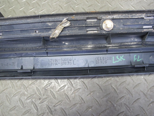 01-06 Lexus UCF30L LS430 Set of 2 Front Door Scuff Sill Plate Trim Panel OEM