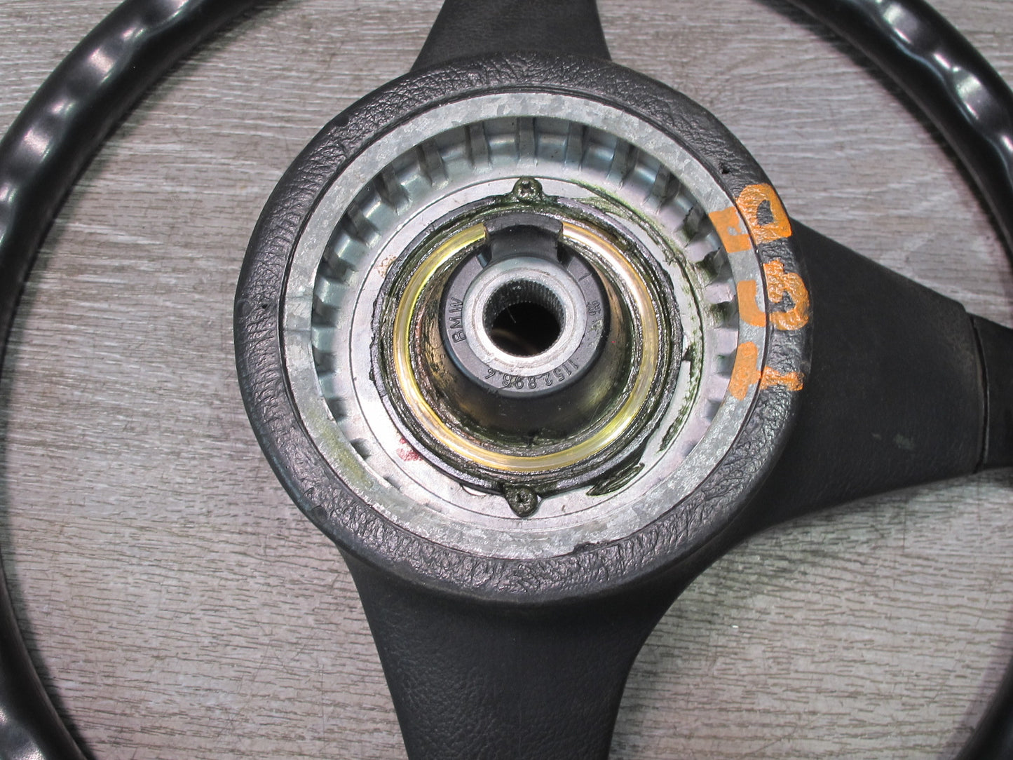 87-91 BMW E30 3-SERIES 3 Spoke Sport Leather Steering w Horn Button OEM