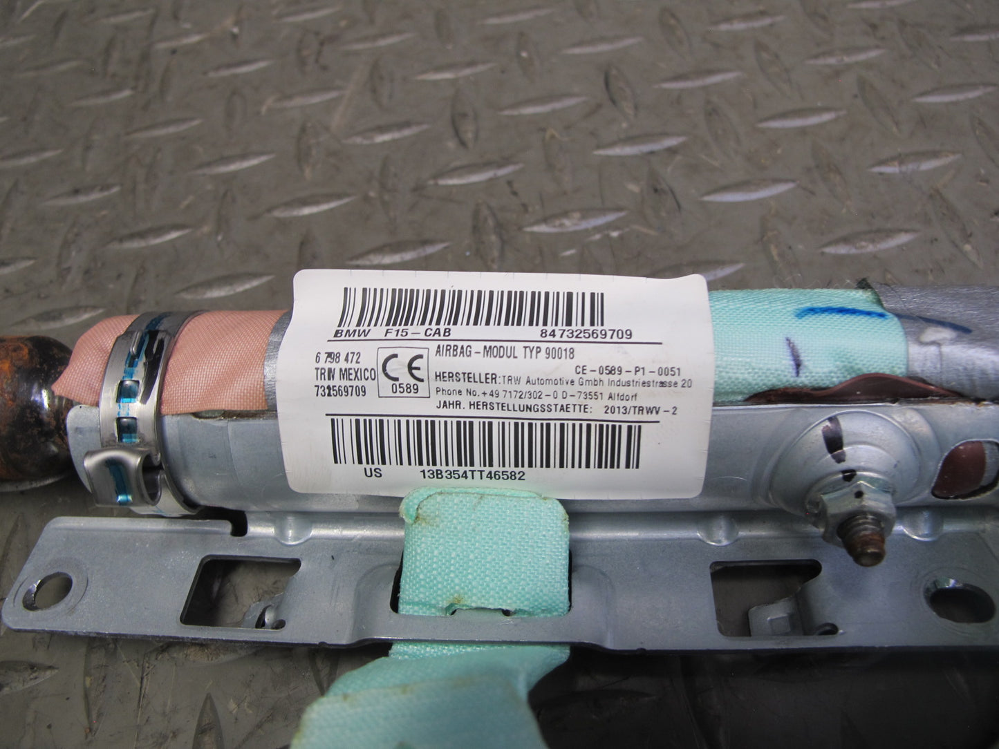 14-18 BMW F15 X5 LEFT DRIVER SIDE ROOF SRS AIRBAG OEM