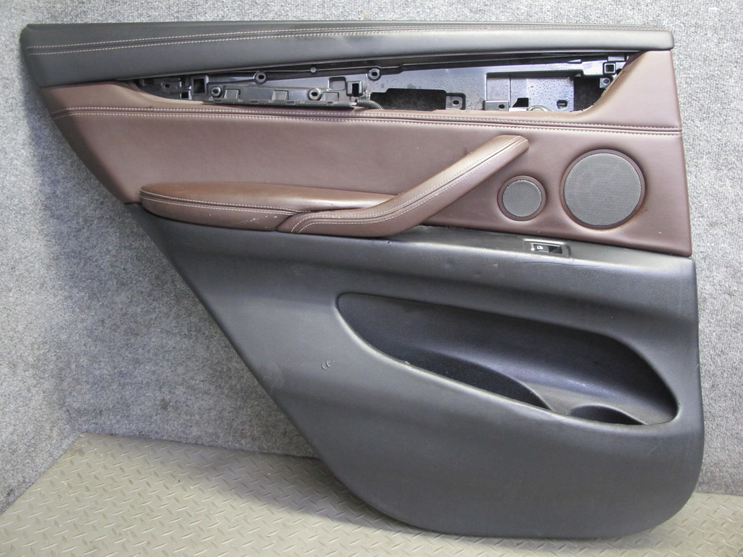 2014-2018 BMW F15 X5 Rear Left & Right Door Interior Trim Panel Mokka Set of 2