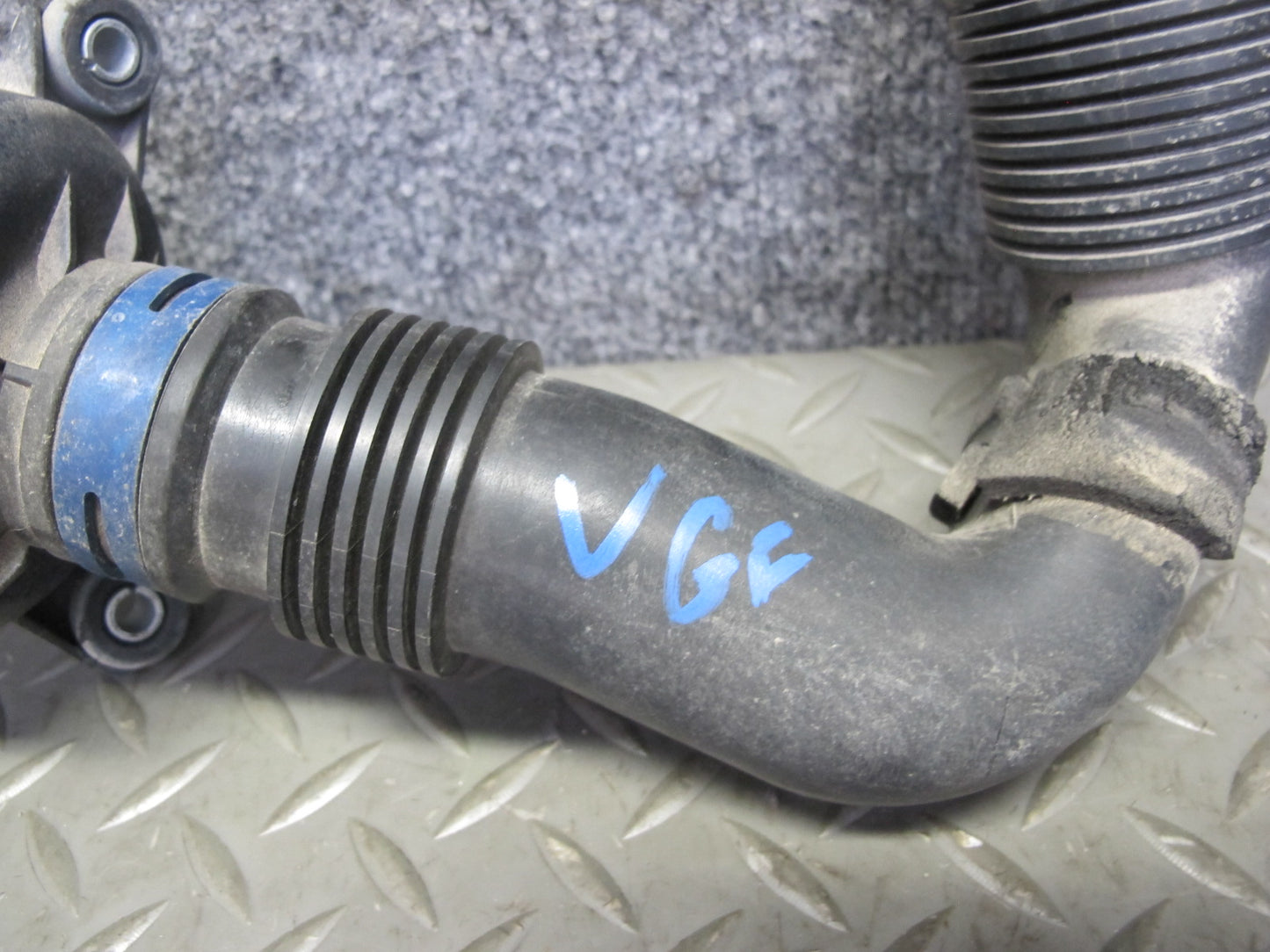 2008 VW R32 VR6 3.2L Engine Air Intake Resonator w Duct Hose Pipe OEM
