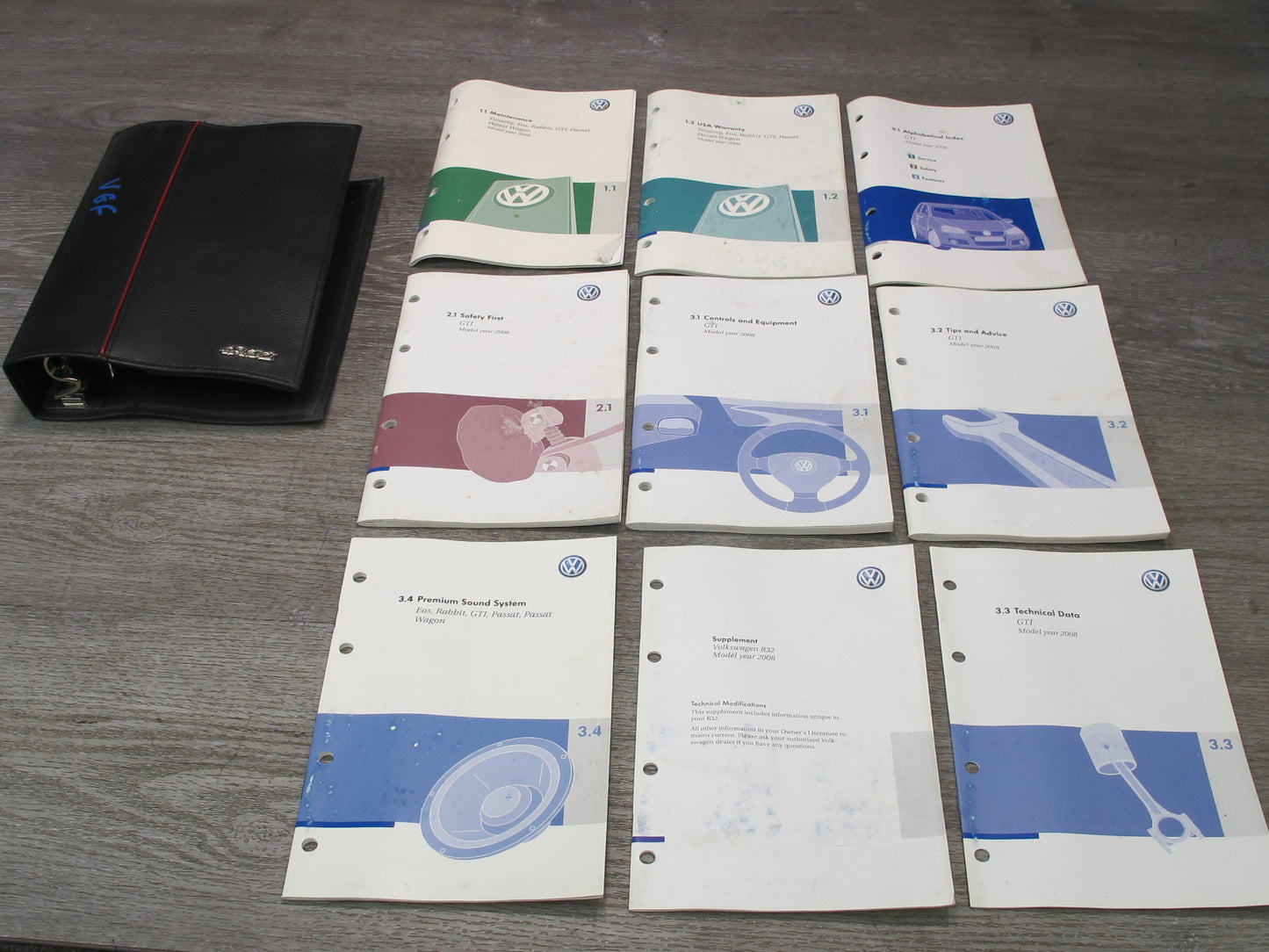2008 VW Golf R32 VR6 Owner Operator Guide Manual Book Case Set OEM