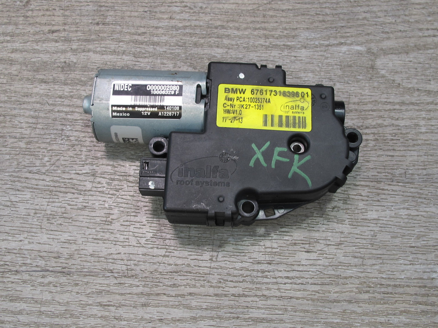 2014-2018 BMW F15 X5 Sunroof Motor Drive Unit 7316396