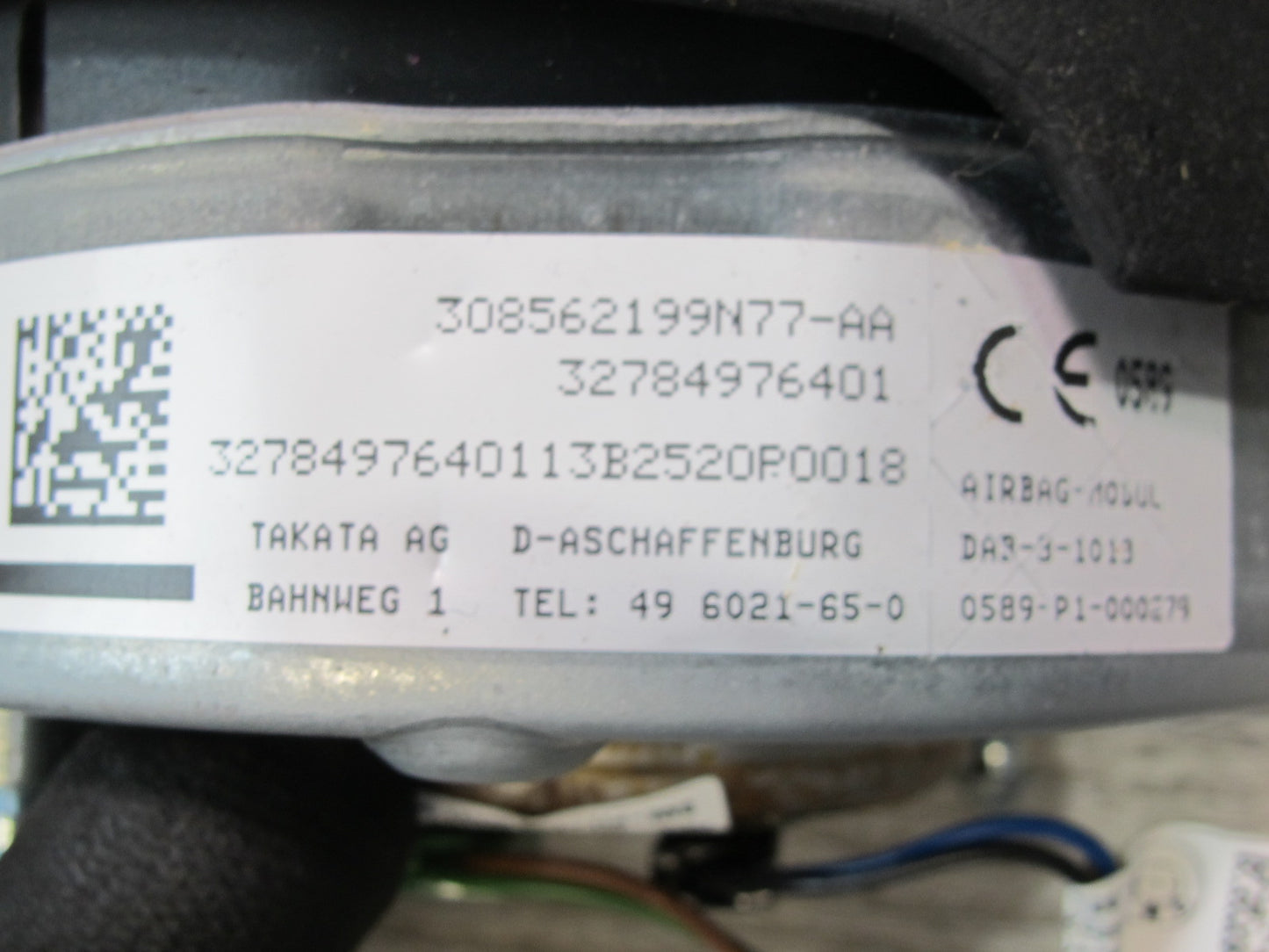14-18 BMW F15 X5 FRONT LEFT DRIVER SIDE STEERING WHEEL SRS AIRBAG OEM