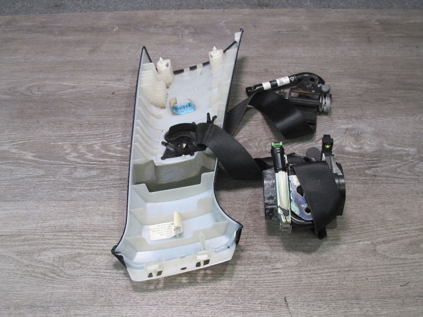 14-18 BMW F15 X5 FRONT RIGHT & LEFT SIDE SEATBELT RETRACTOR W/ B PILLAR TRIM SET OEM