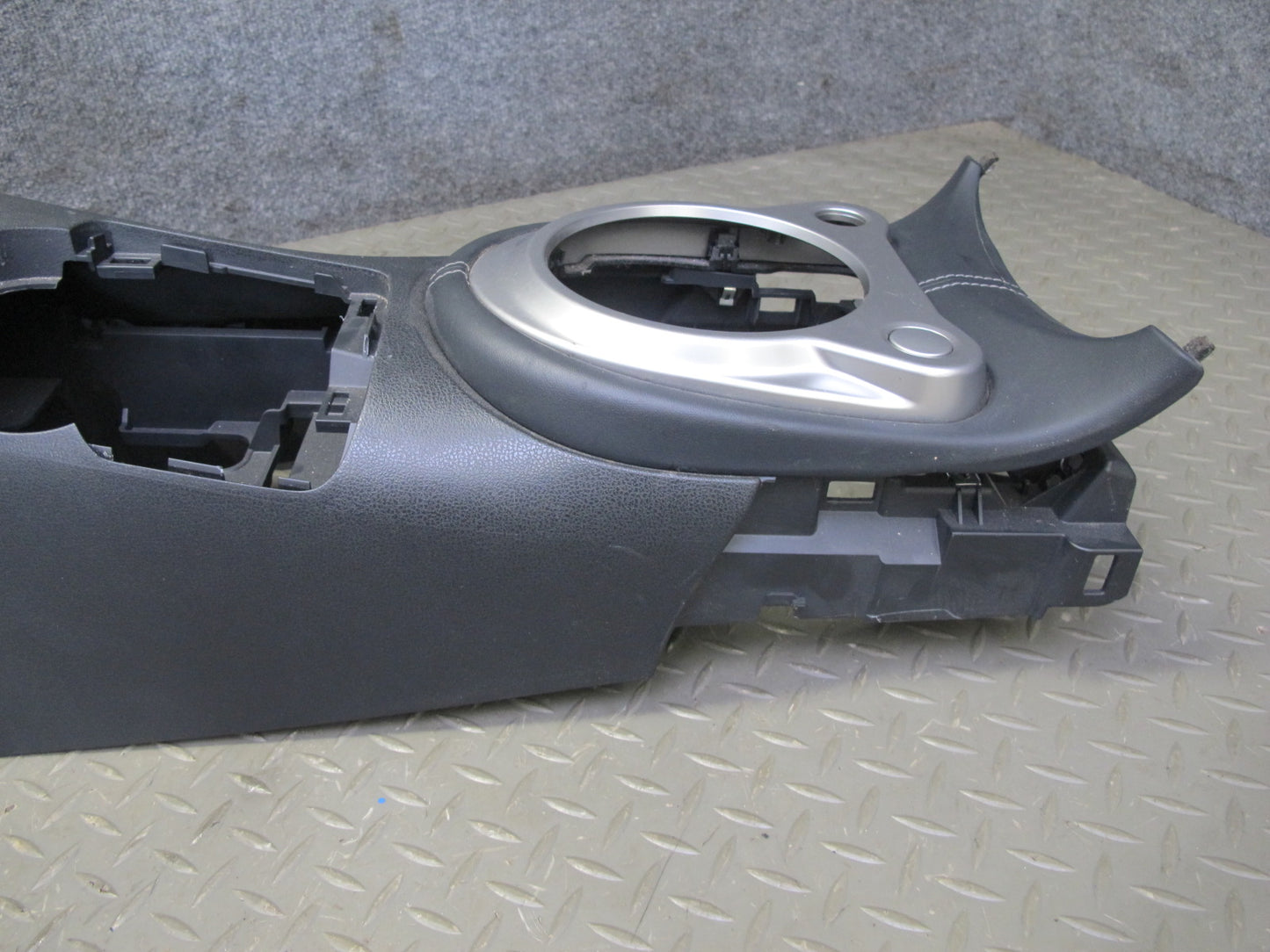 10-14 Nissan 370Z Z34 A/T Front Center Console Trim Cover Panel Black OEM