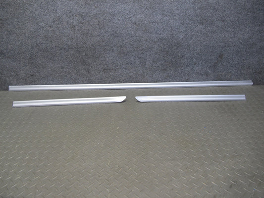 01-06 BMW E46 Coupe Convertible Set of 3 Left Door & Quarter Molding Silver OEM