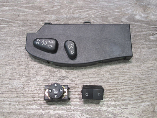 01-06 BMW E46 Convertible Front Right Seat Adjustment Control Switch Set OEM