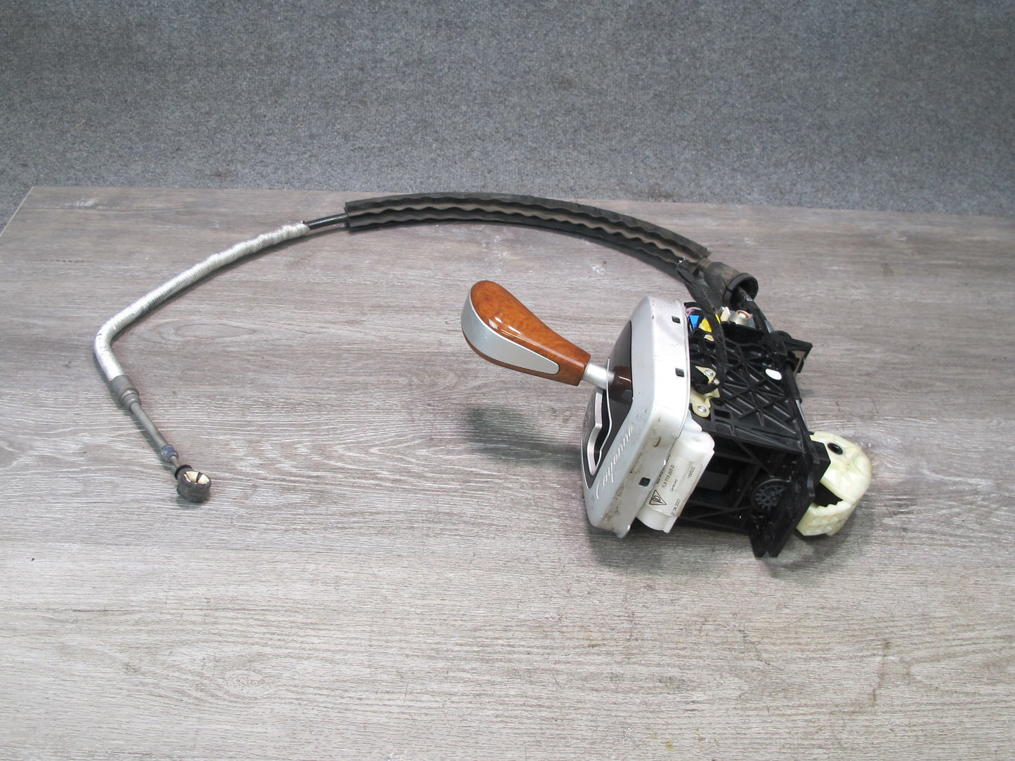 2008-2010 Porsche Cayenne 957 A/T Automatic Transmission Shifter Cable Wood Knob