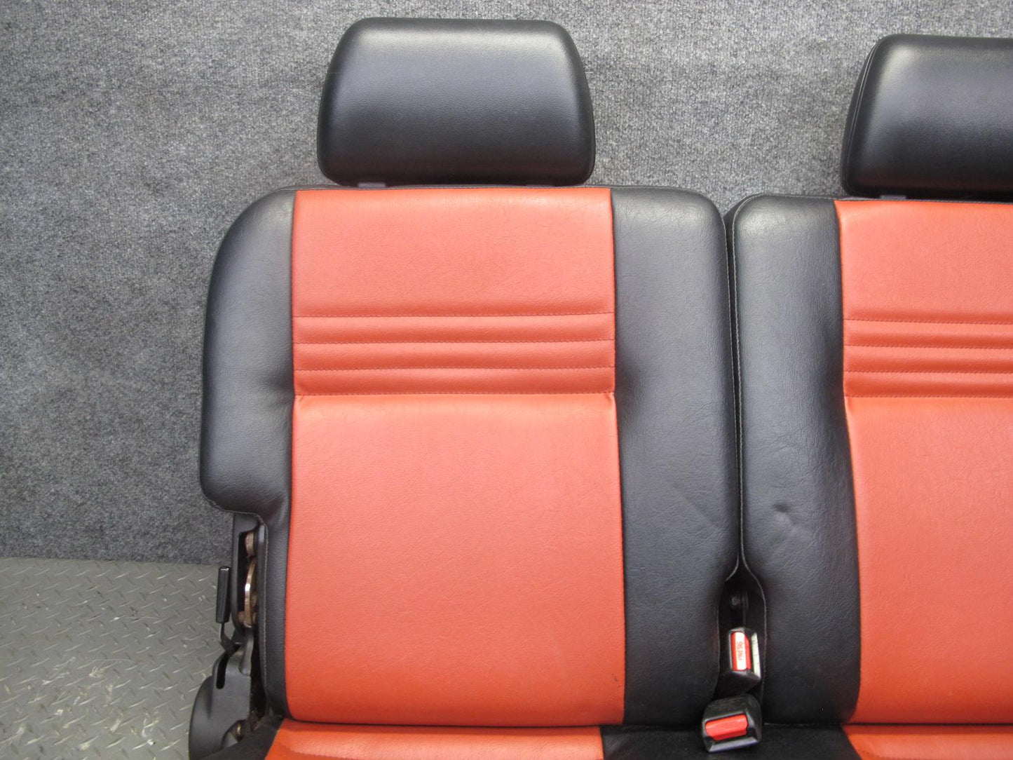 99-01 Isuzu Vehicross Front & Rear Recaro Sport Leather Seat Set Black & RED OEM