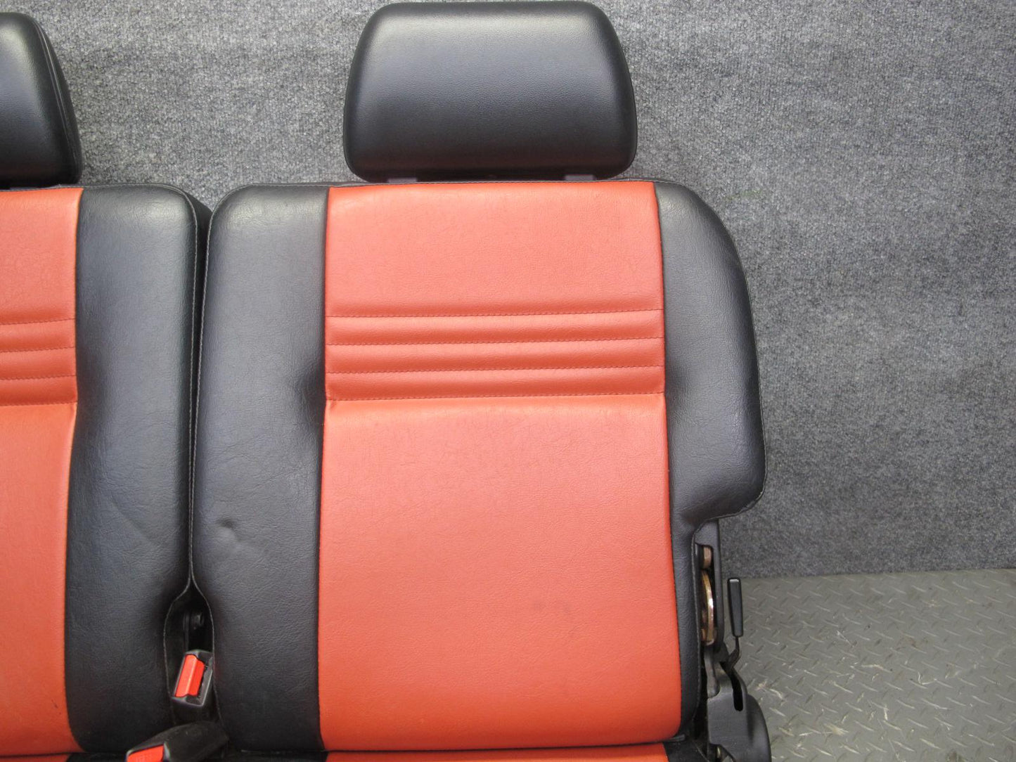 99-01 Isuzu Vehicross Front & Rear Recaro Sport Leather Seat Set Black & RED OEM
