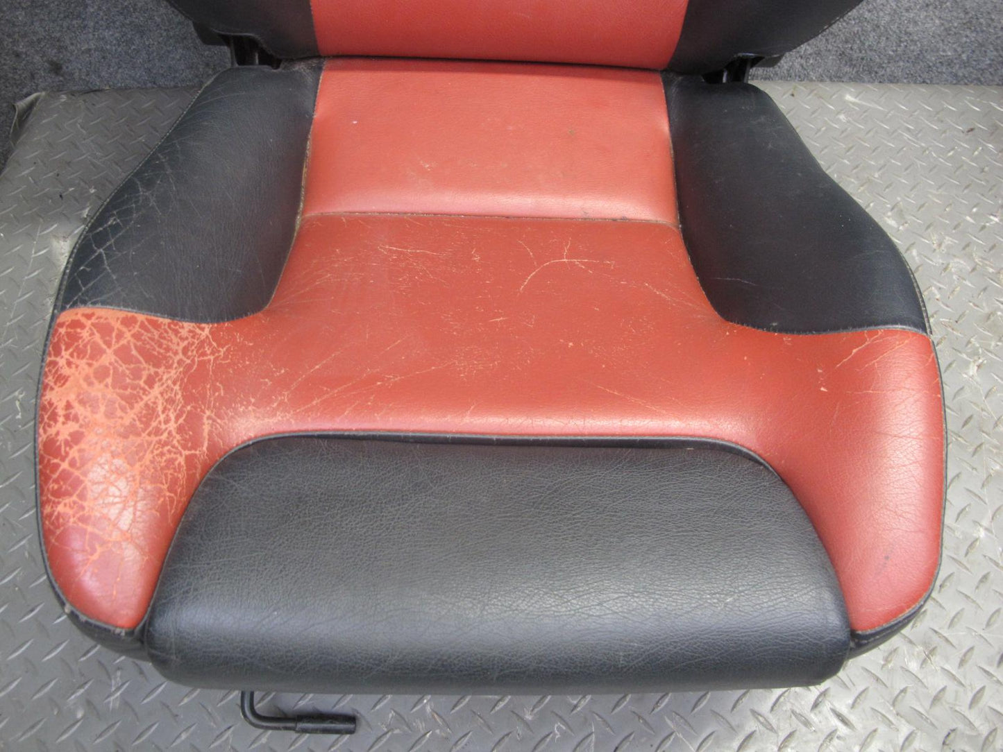 99-01 Isuzu Vehicross Front & Rear Recaro Sport Leather Seat Set Black & RED OEM