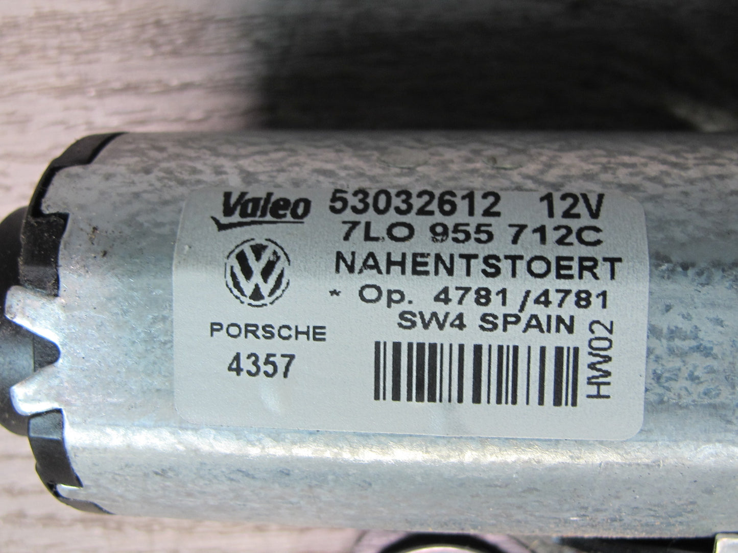 03-10 Porsche Cayenne 955 957 Rear Trunk Lid Hatch Tailgate Wiper Arm Motor Set