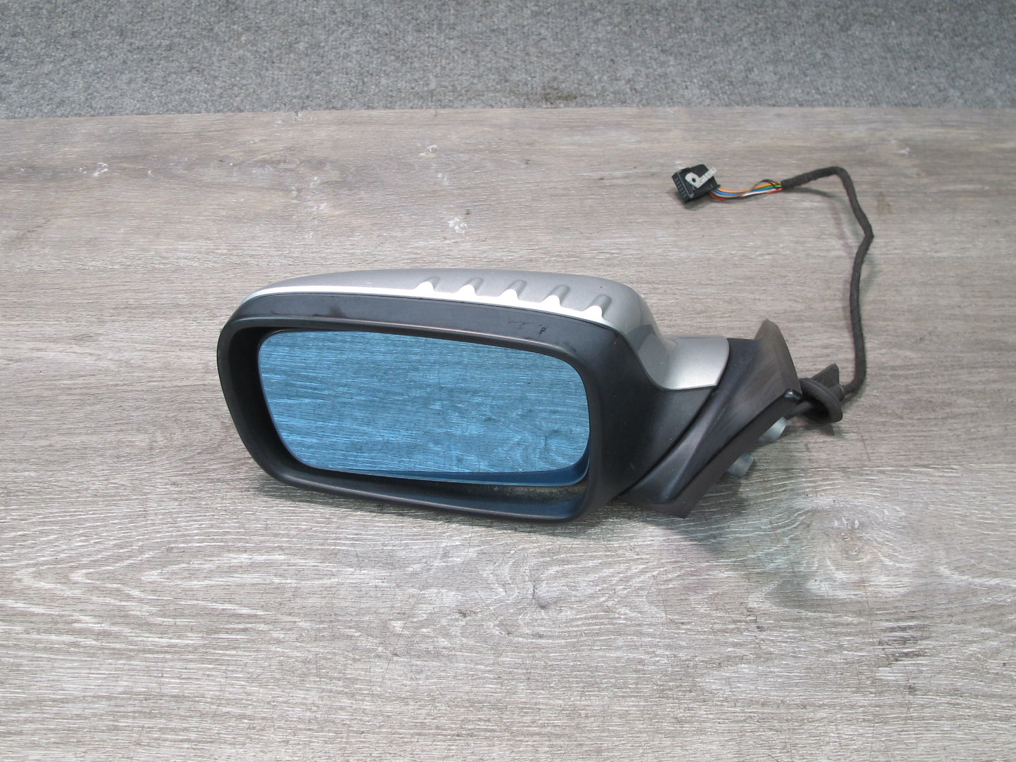01-03 BMW E46 Convertible Left Door Exterior Side View Heated Mirror Silver OEM