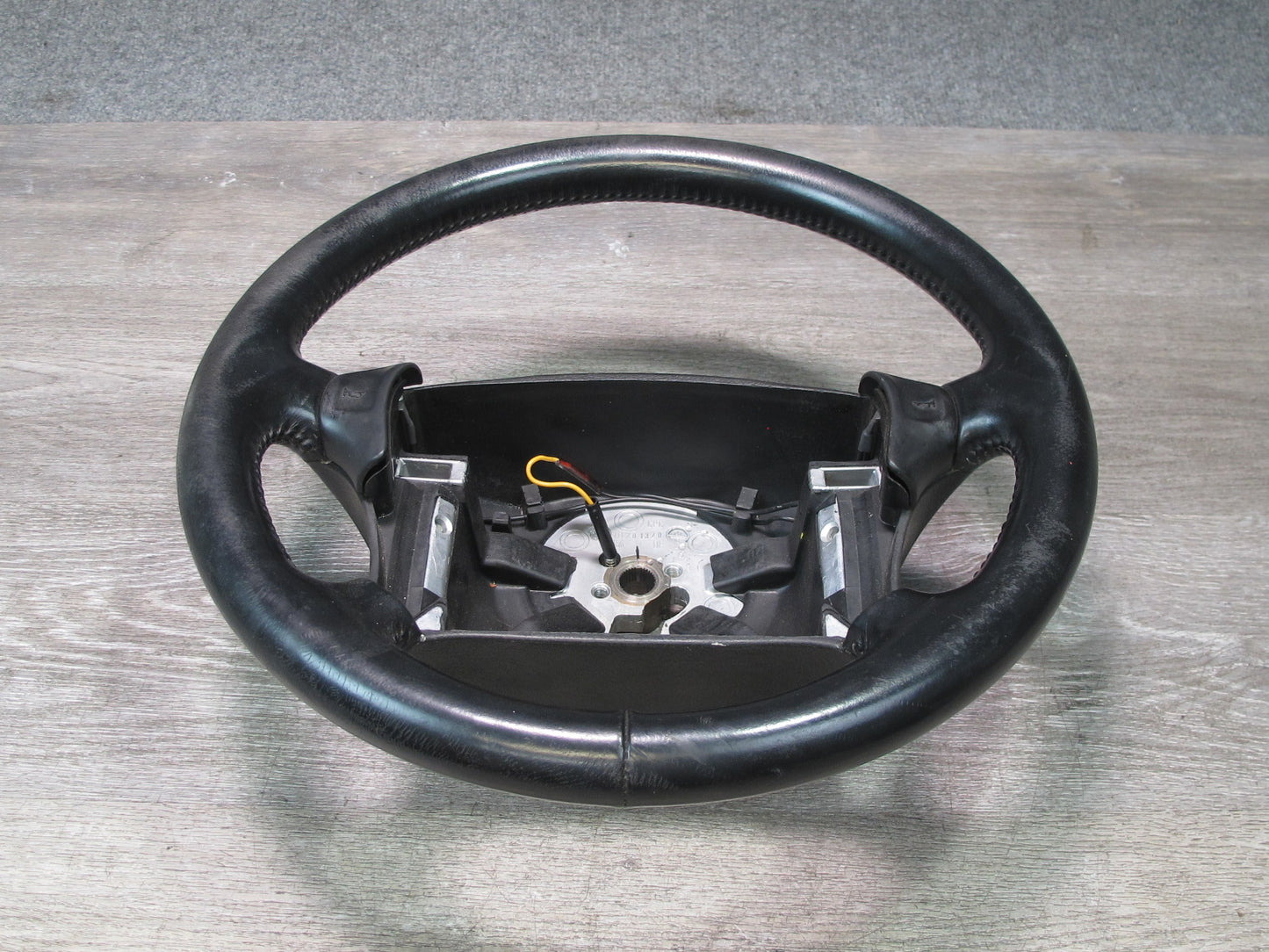 90-93 Chevrolet Corvette C4 4-SPOKE Leather Steering Black w Horn Buttons OEM