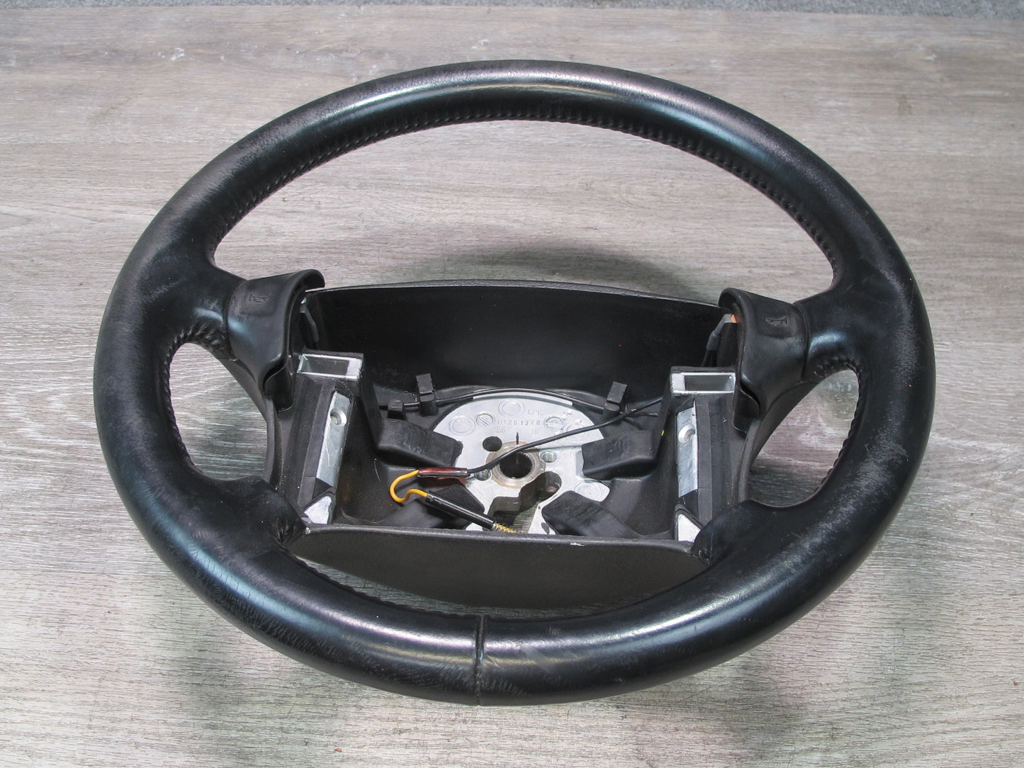 90-93 Chevrolet Corvette C4 4-SPOKE Leather Steering Black w Horn Buttons OEM