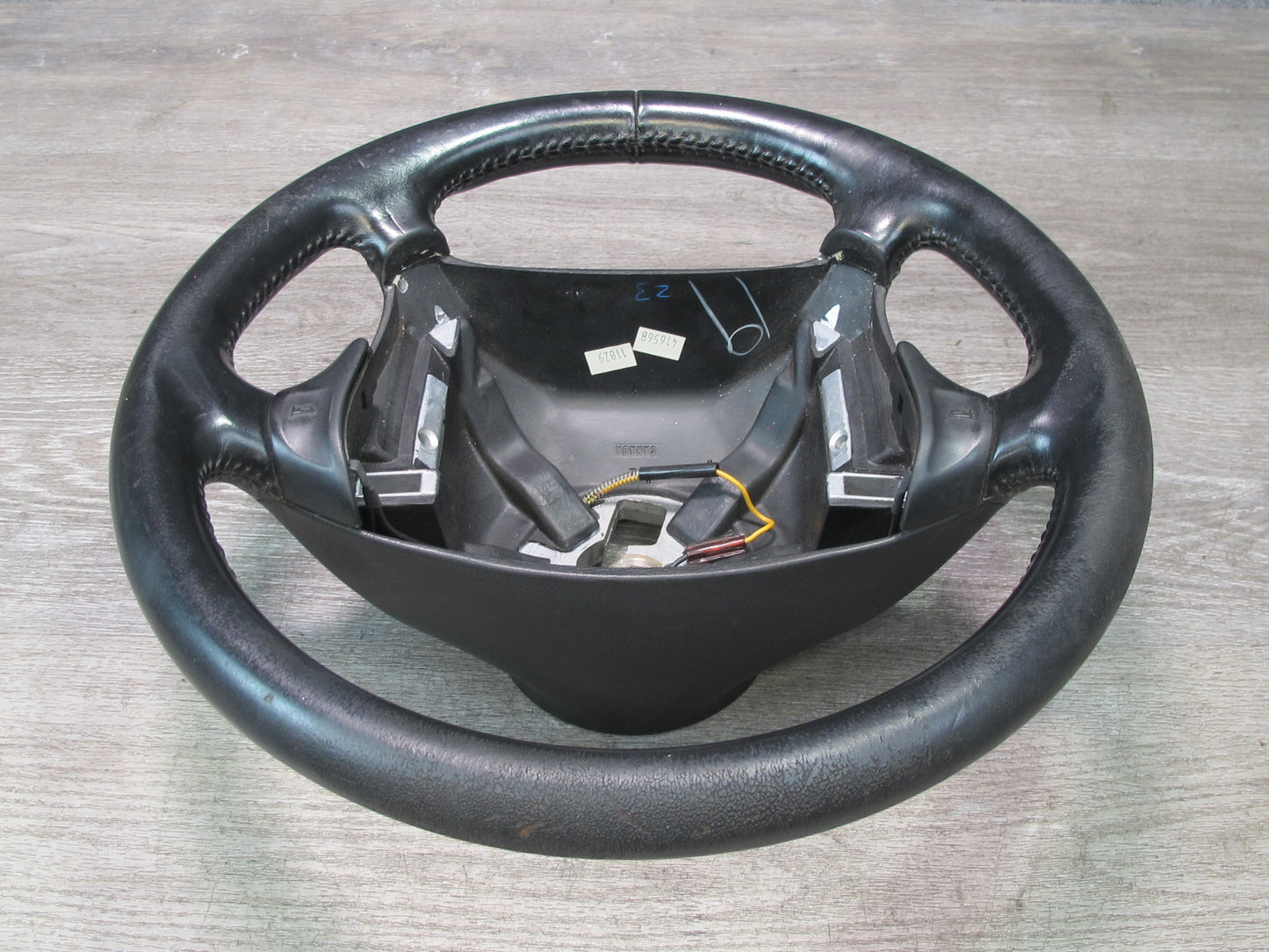 90-93 Chevrolet Corvette C4 4-SPOKE Leather Steering Black w Horn Buttons OEM