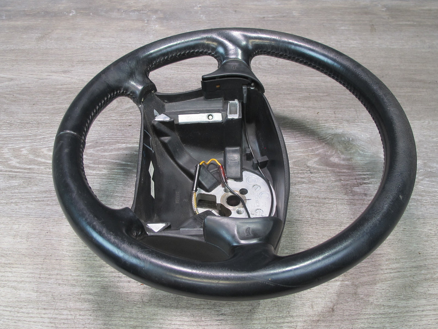 90-93 Chevrolet Corvette C4 4-SPOKE Leather Steering Black w Horn Buttons OEM