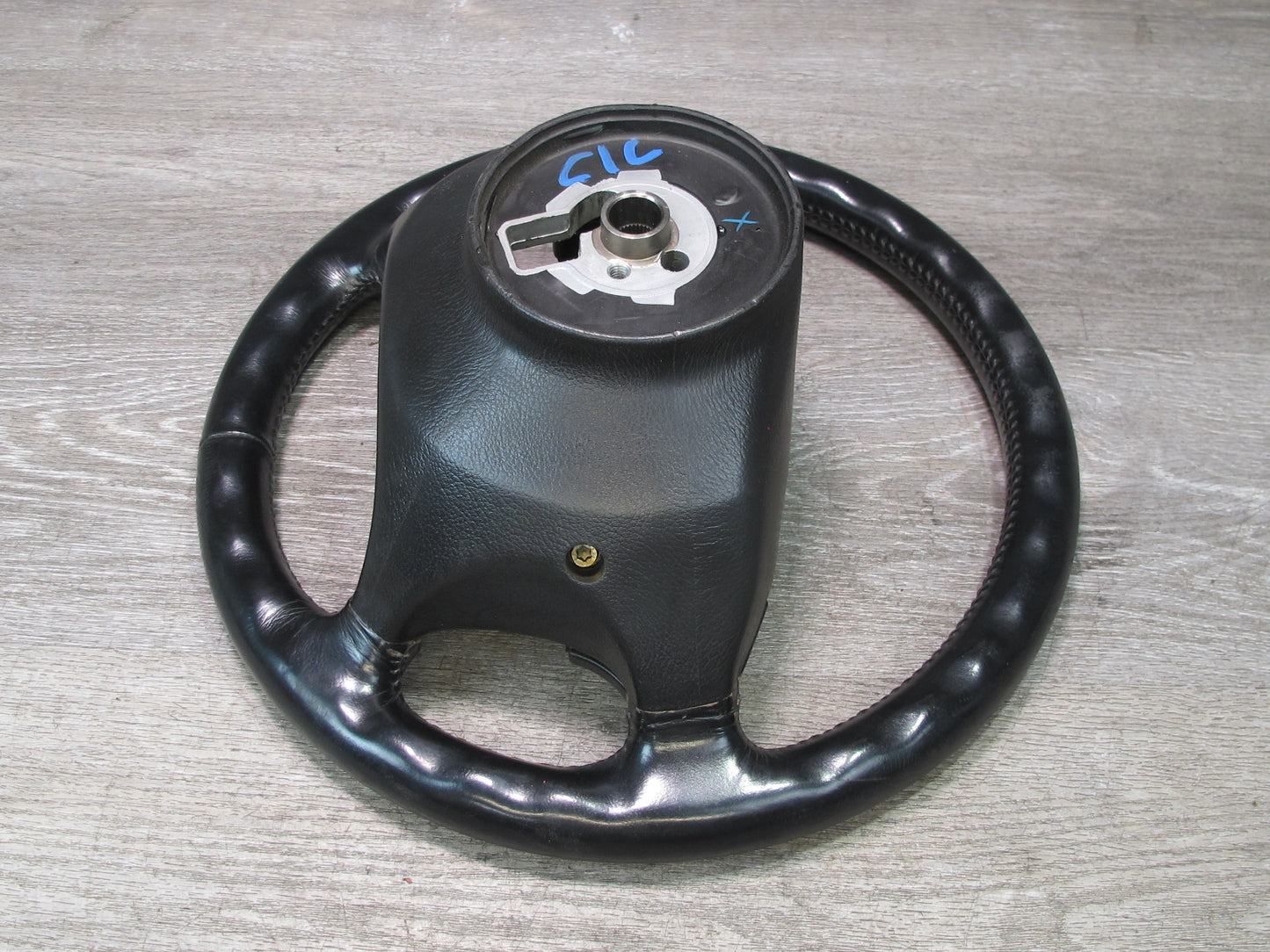 90-93 Chevrolet Corvette C4 4-SPOKE Leather Steering Black w Horn Buttons OEM
