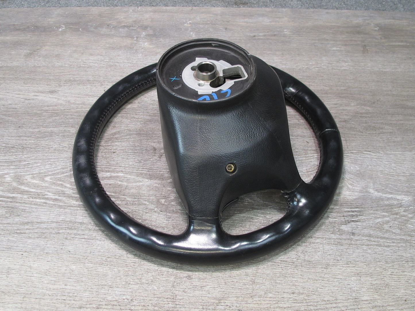 90-93 Chevrolet Corvette C4 4-SPOKE Leather Steering Black w Horn Buttons OEM