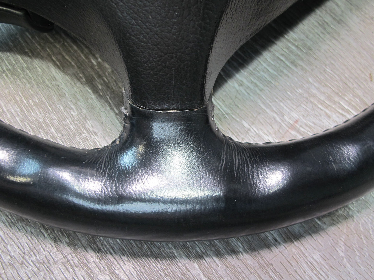 90-93 Chevrolet Corvette C4 4-SPOKE Leather Steering Black w Horn Buttons OEM
