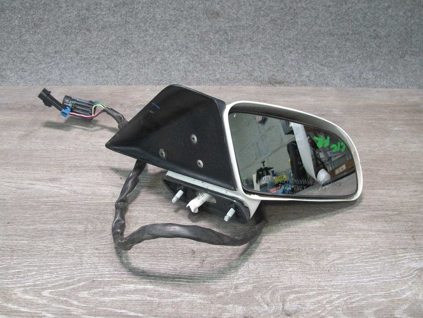 88-96 Chevrolet Corvette C4 Right Door Heated Side View Power Mirror White OEM