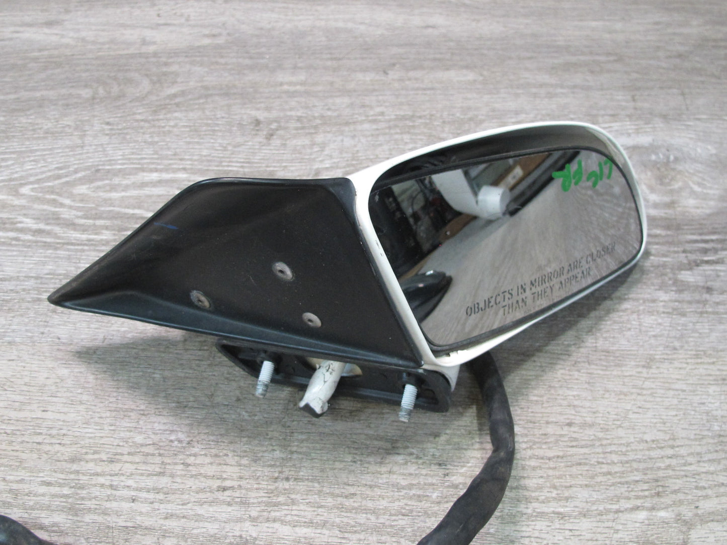88-96 Chevrolet Corvette C4 Right Door Heated Side View Power Mirror White OEM