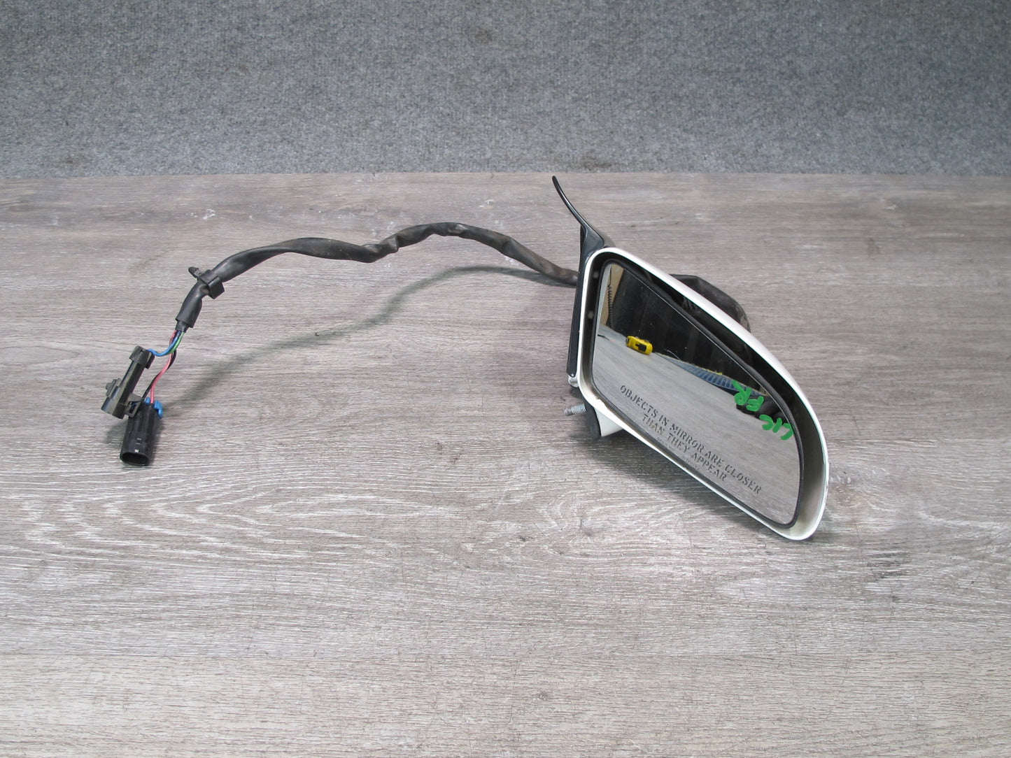 88-96 Chevrolet Corvette C4 Right Door Heated Side View Power Mirror White OEM