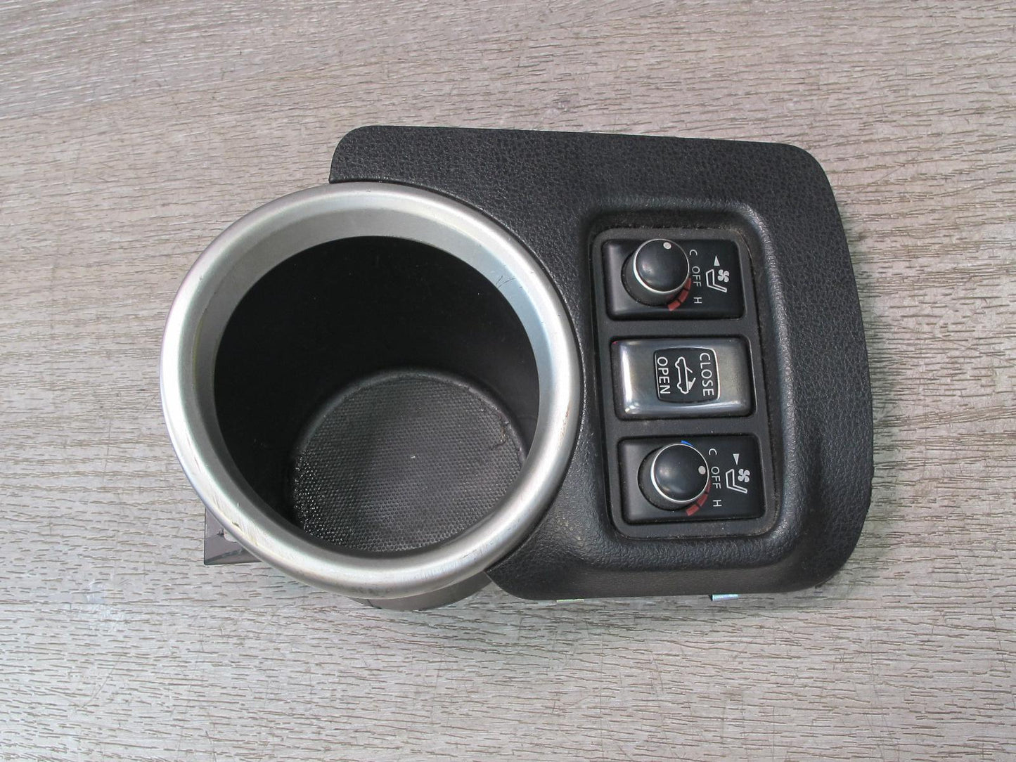 10-19 Nissan 370Z Z34 Convertible CUP Holder w Roof & Seat Vent Switch OEM