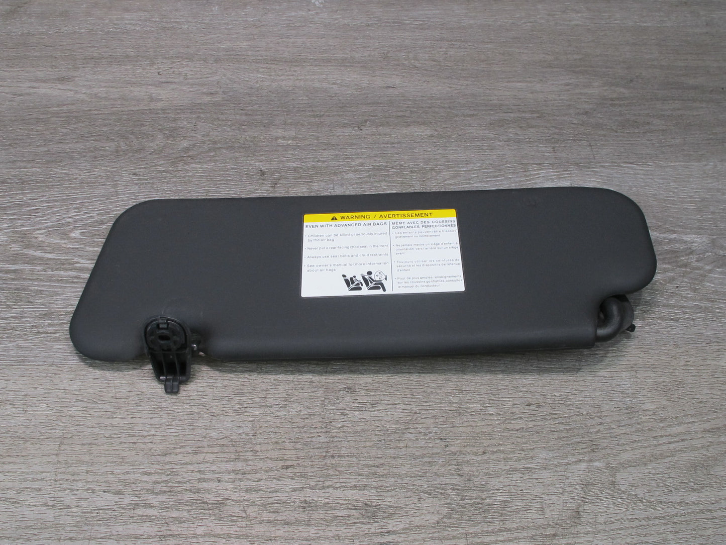 10-19 Nissan 370Z Z34 Convertible Front Left & Right Sun Visor Set Black OEM