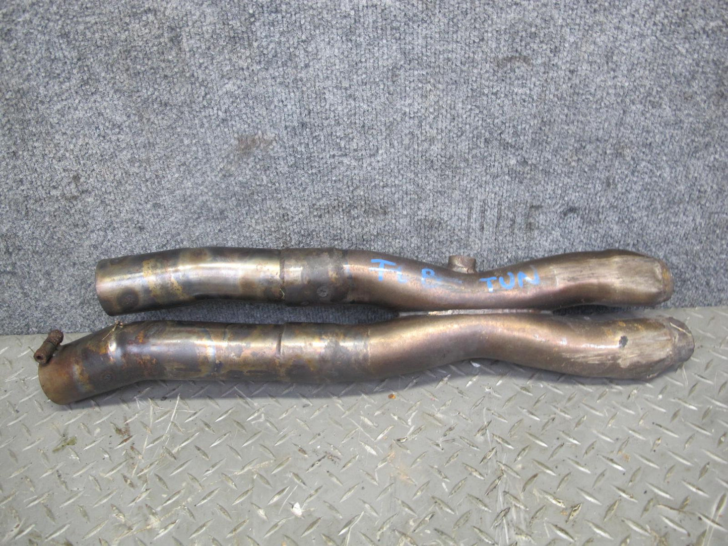 87-91 BMW E30 325i M20 Set of 3 Exhaust Manifold Headers w Pipe Aftermarket