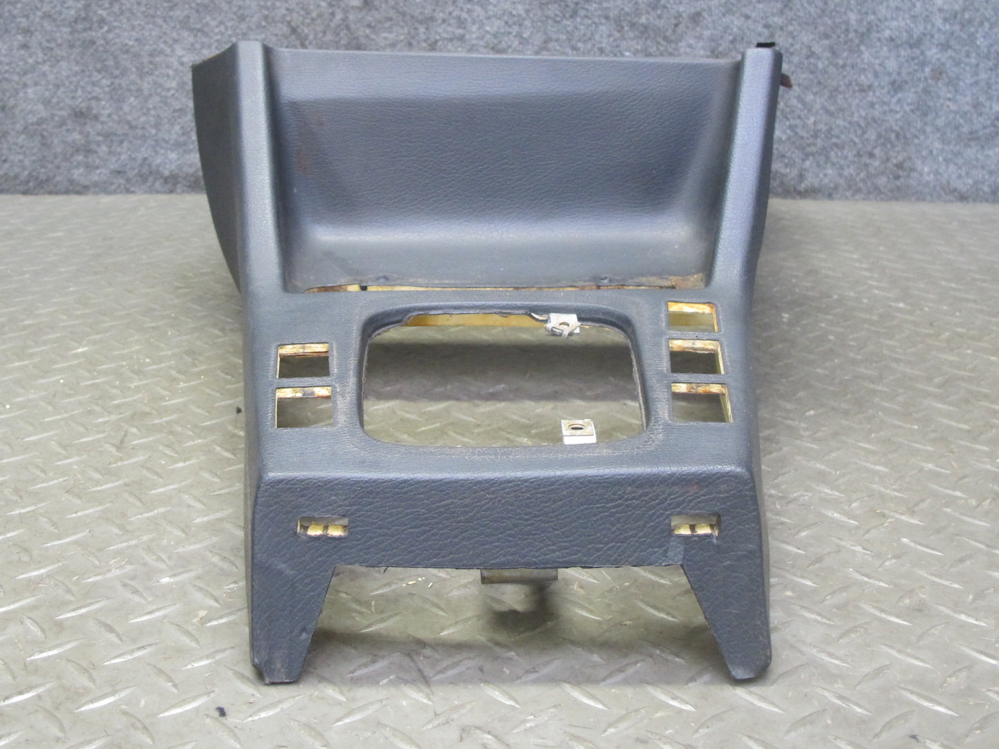 87-91 BMW E30 325i Convertible Front Center Console Panel 5 Hole Black OEM