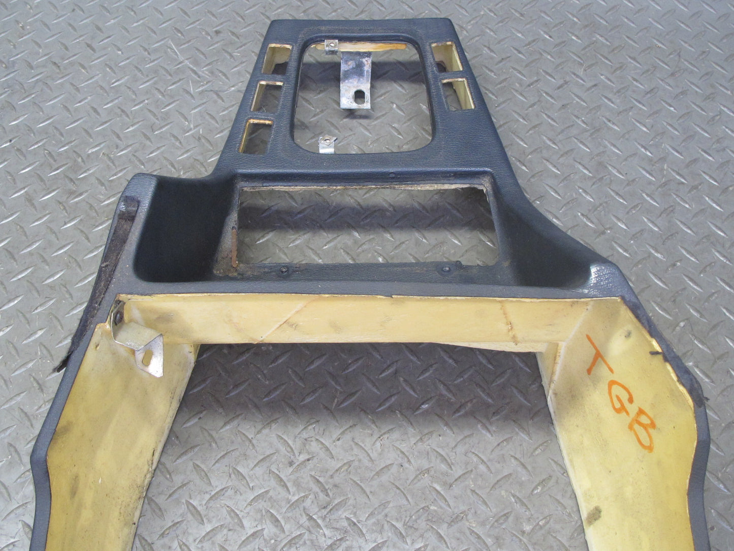 87-91 BMW E30 325i Convertible Front Center Console Panel 5 Hole Black OEM