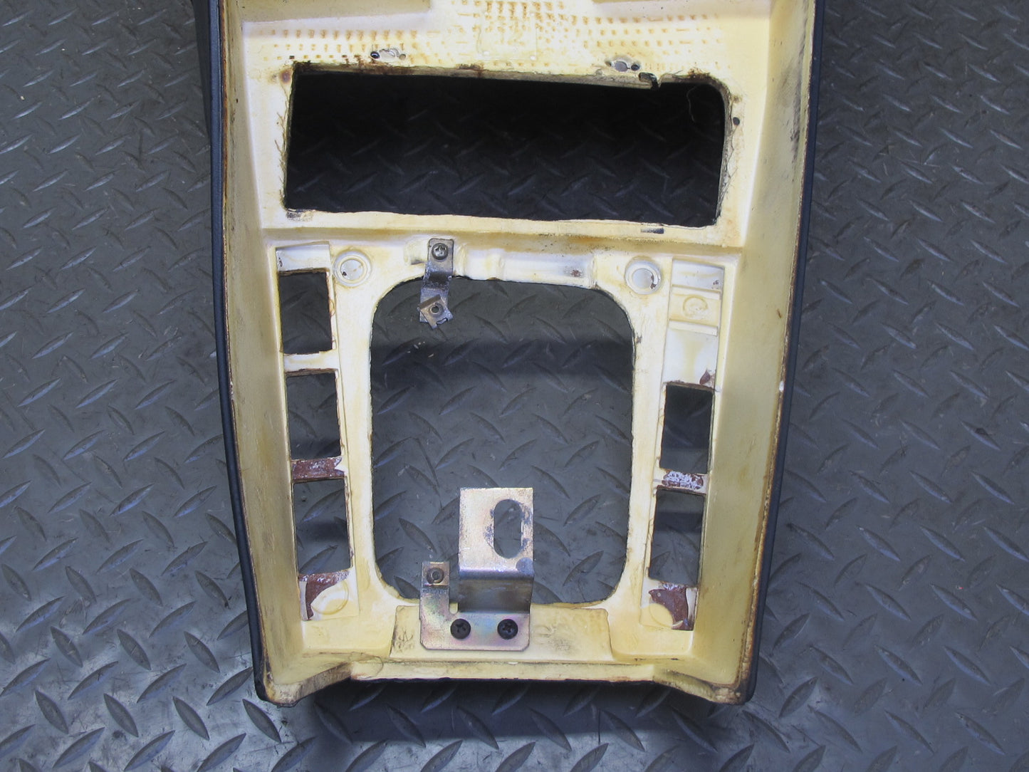 87-91 BMW E30 325i Convertible Front Center Console Panel 5 Hole Black OEM