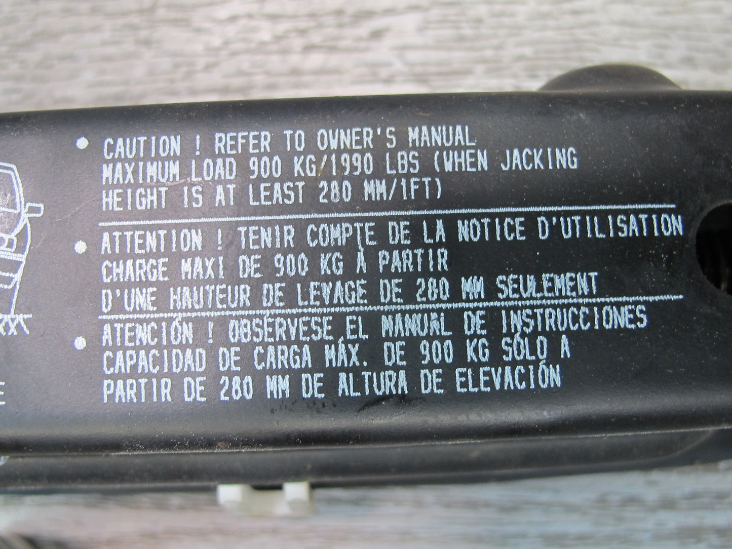 01-06 BMW E46 330i 3-SERIES Emergency Spare Tire Lift Jack 1096202 OEM