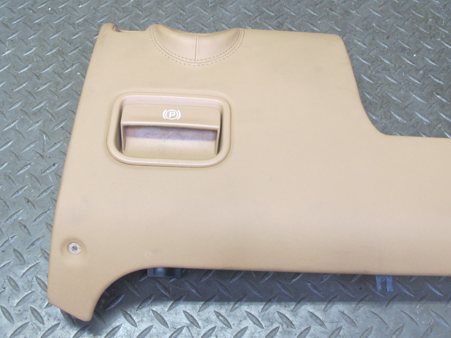 2003-2010 Porsche Cayenne 957 Dash Front Left Leather Knee Trim Panel Sand Beige