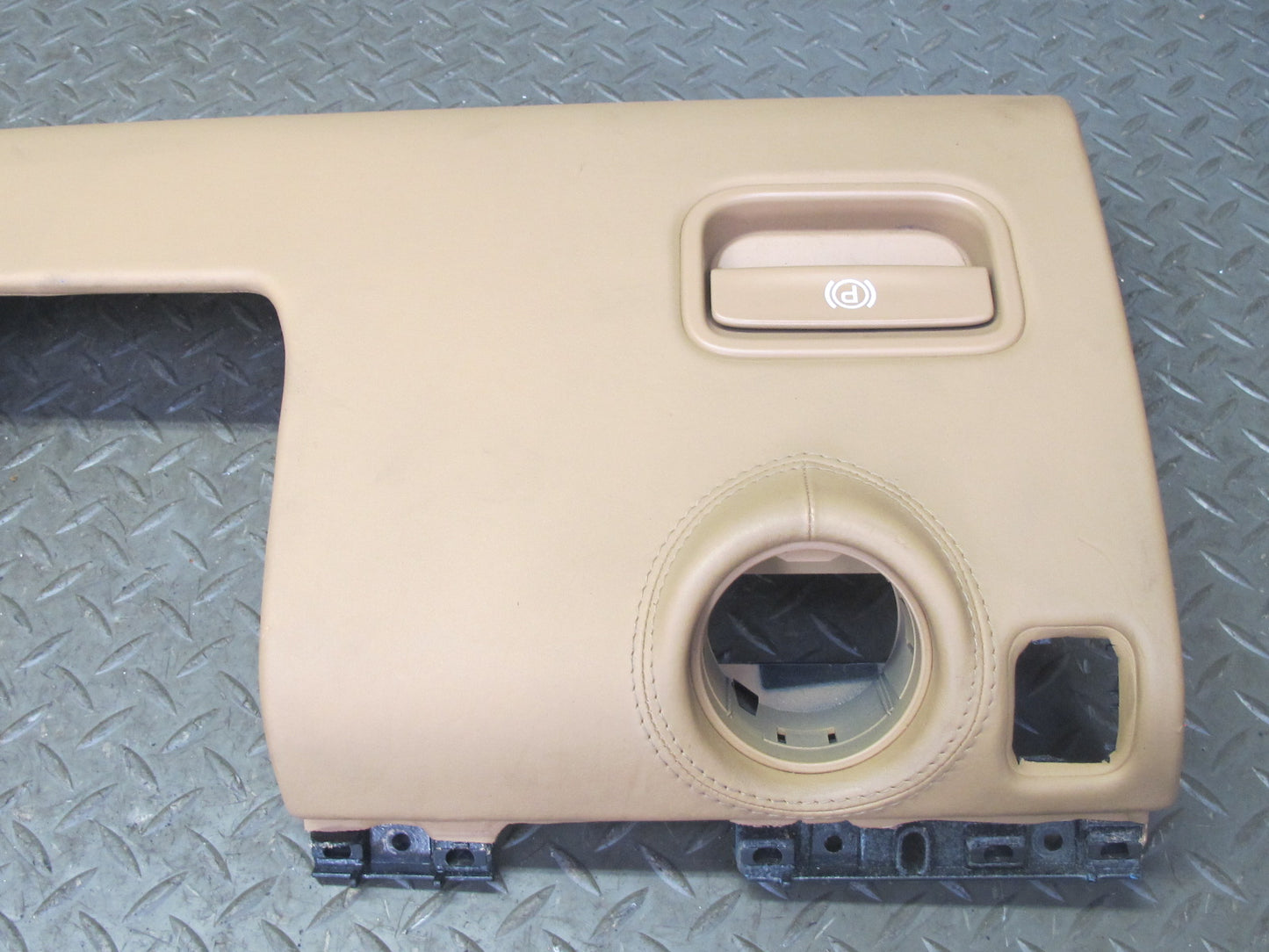 2003-2010 Porsche Cayenne 957 Dash Front Left Leather Knee Trim Panel Sand Beige