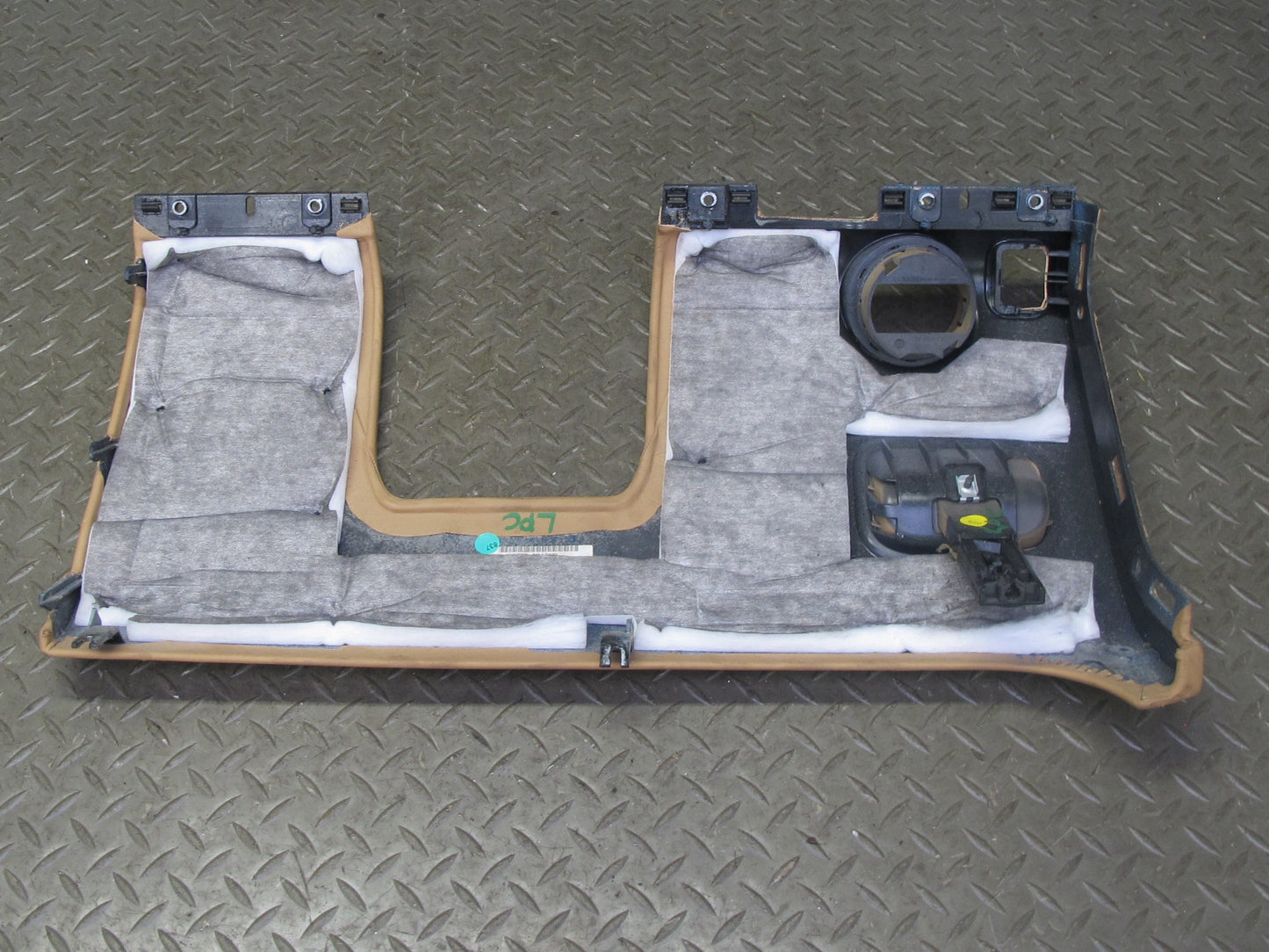 2003-2010 Porsche Cayenne 957 Dash Front Left Leather Knee Trim Panel Sand Beige